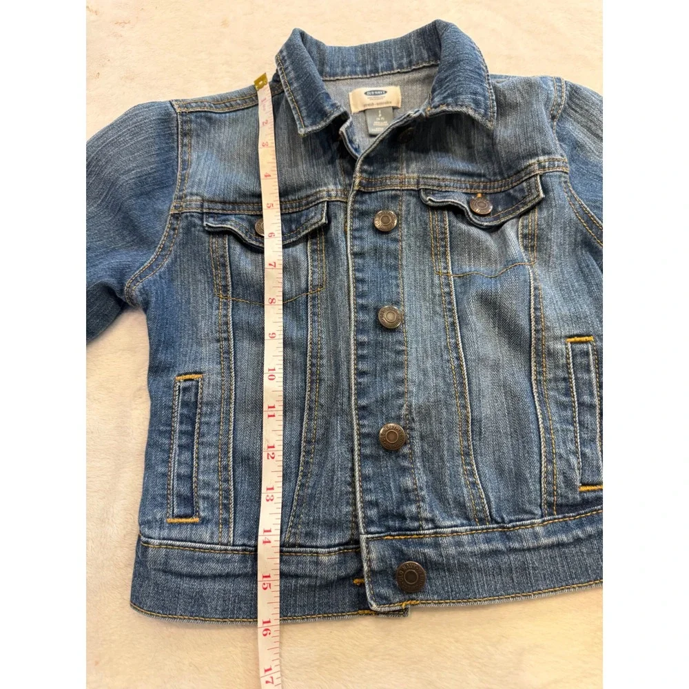 Old Navy Kids Unisex Stretch Denim Jacket Medium Wash Blue Size S 6-7